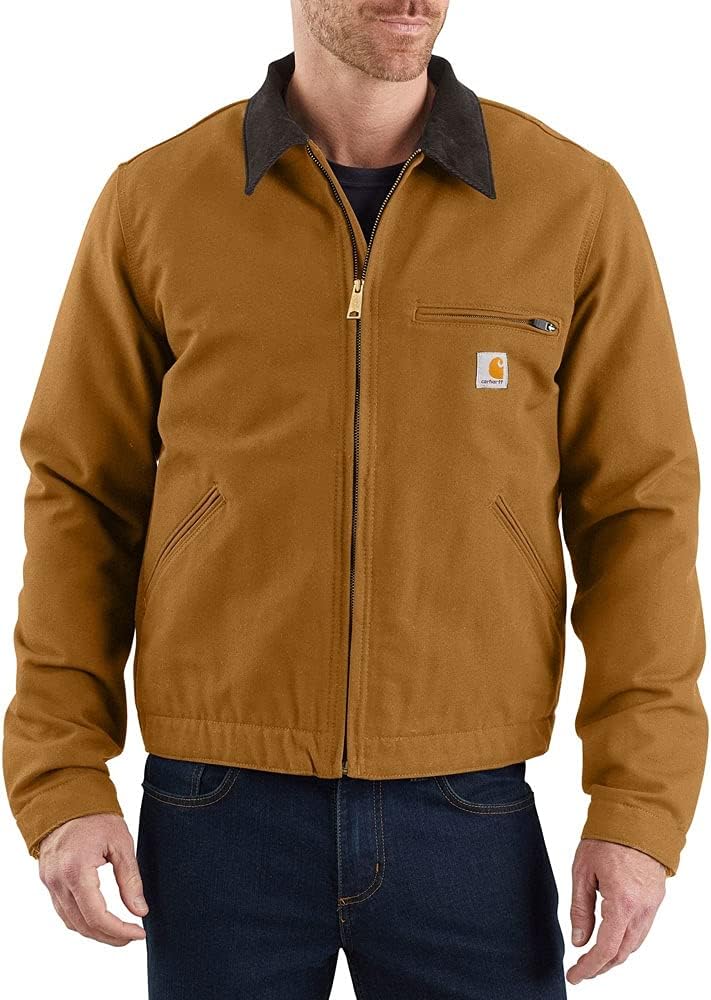 Carhartt Men's Iconic J01 Duck Detroit Jacket X-Large Carhartt Brown